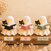 3D Reading Ghost Figurine with Black Cat, LED Tealight Halloween Decor LM32 670039