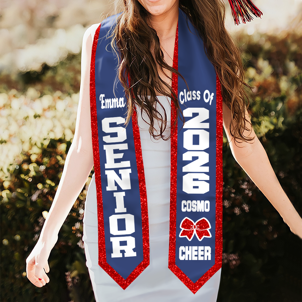 Personalized Senior Graduation Cheer Stole – Cheerleader Graduation Gift HA75 898884