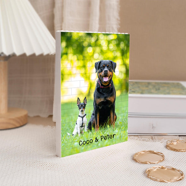 Custom Dog Cat Photo Rectangle Building Brick Blocks Gift For Dog Cat ...