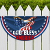 Personalized God Bless America 1776 - 2026 Eagle Non-Pleated Fan Flag LM32 899029