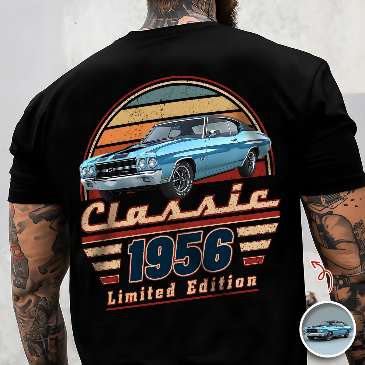 Custom Car Photo Classic Limited Edition Front & Back Dark Shirt – Personalized Birthday Gift For Dad, Grandpa & Family HO82 902940
