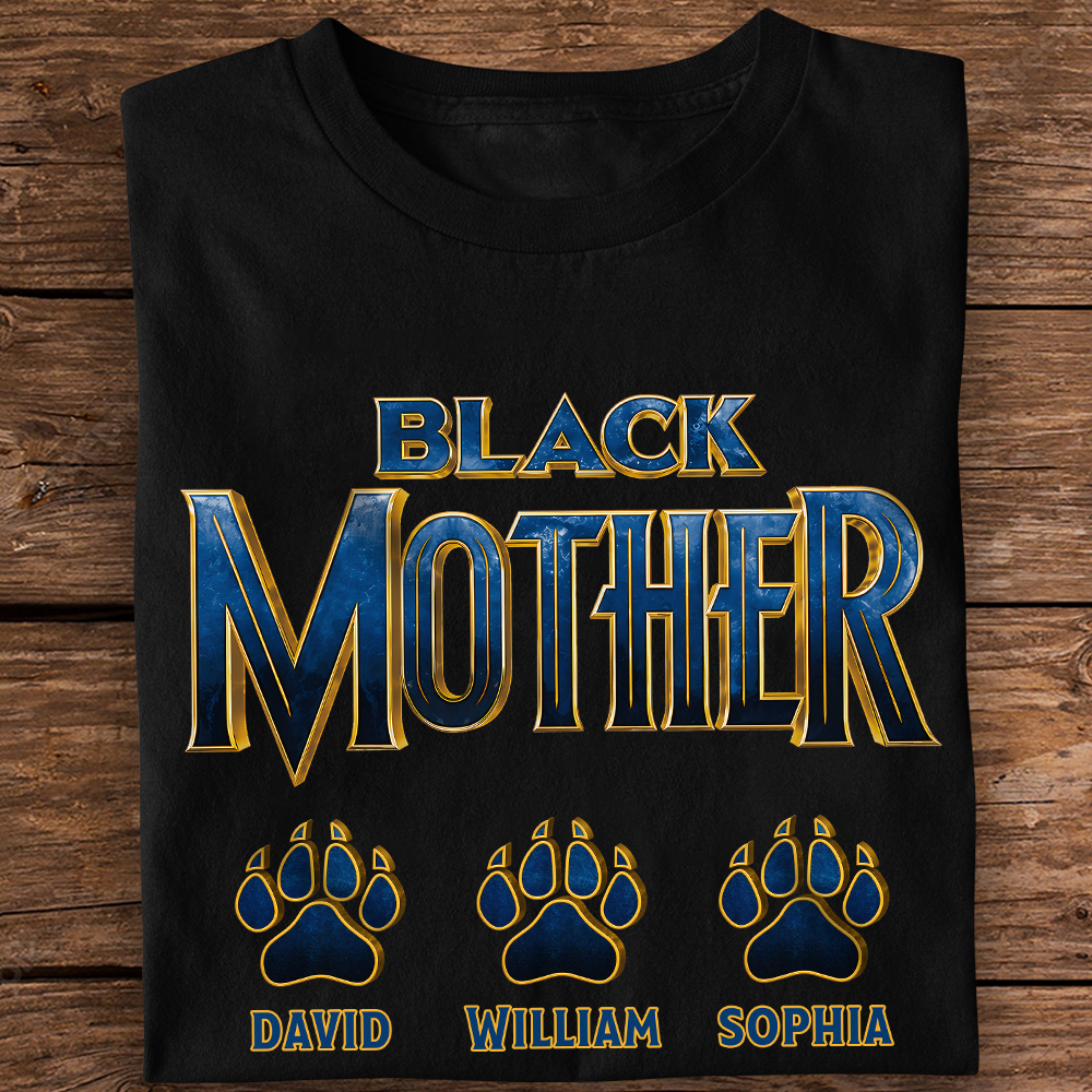 Custom Kids Names Black Mother Panther Dark Shirt, Personalized Mother’s Day Gift LM32 899887