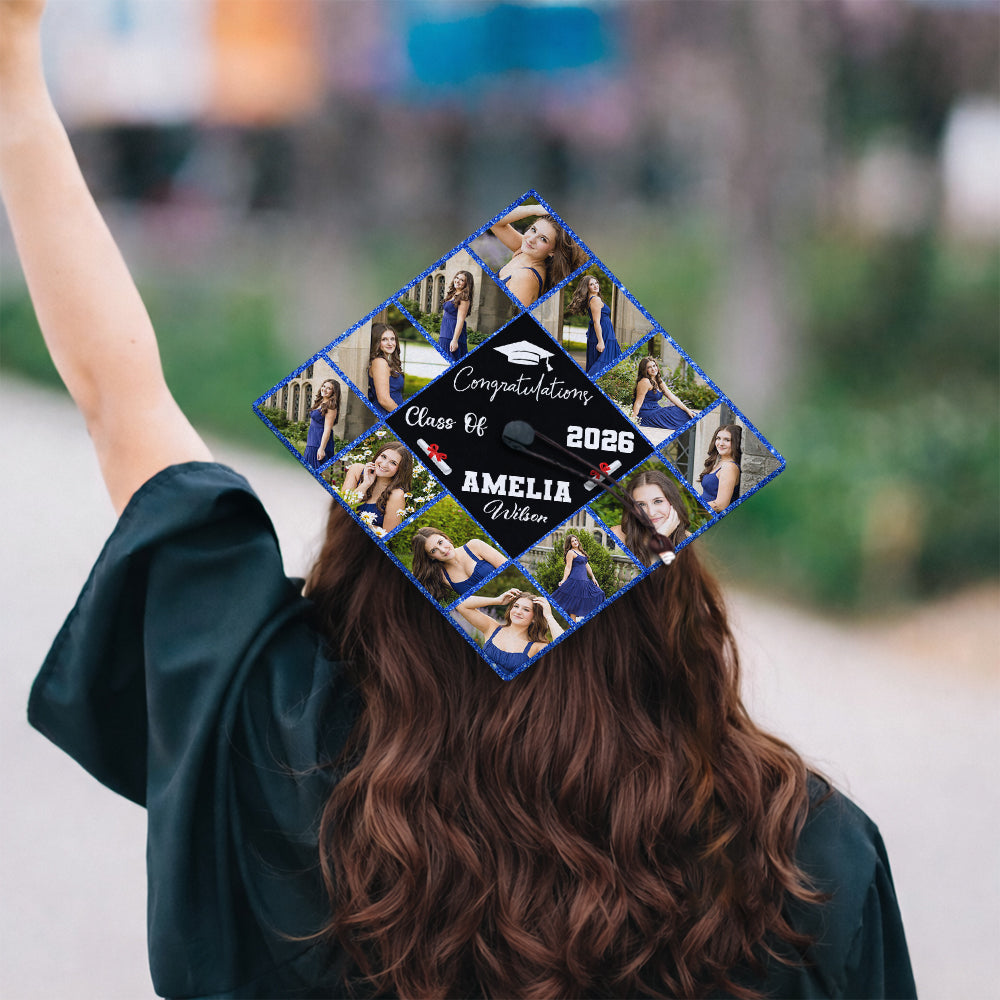 Custom Photo Congratulations Class Of 2026 Graduation Cap Topper HA75 920818