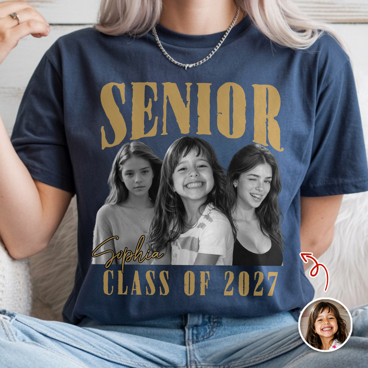 Custom Photo Class Of 2027 Senior Comfort Shirt TH10 170593