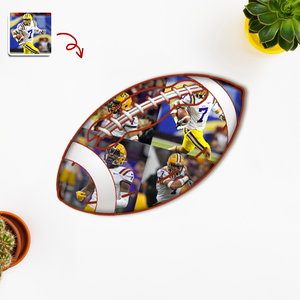 The Photo Collage And Football Wood Frame For Sport Lover LM32 897169