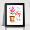 Personalized You Make My Heart Grow Handprint Flower Keepsake Picture Frame HO82 901592