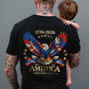 250th Anniversary America Patriotic T-Shirt, Bald Eagle American Flag Back Shirt CH07 910958
