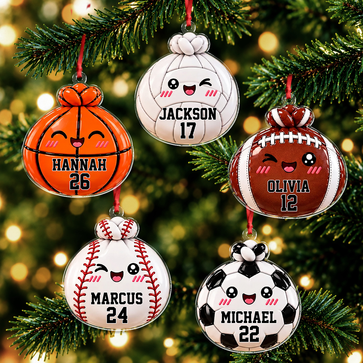 Personalized Cute Funny Sport Dumpling Dim Sum Acrylic Ornament LM32 670185