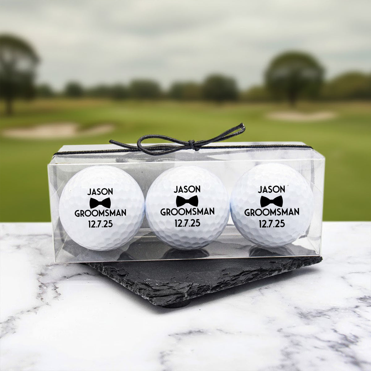 Custom Name Golf Balls for Groom, Wedding Golf Gift for Golfer, Groomsmen Gift CH07 180456