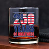 250 Years of Greatness USA Flag Patriotic 1776-2026 Anniversary Whiskey Glass LM32 895223