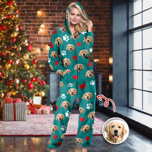 Custom Dog And Cat Photo With Accessories Pattern Pet Onesie Pajamas HO82 894312