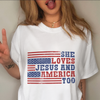 Personalised She Loves Jesus And America Too Bright Shirt LM32 897943