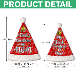 Personalized First Christmas As Mom Matching Family Santa Hat LM32 893971
