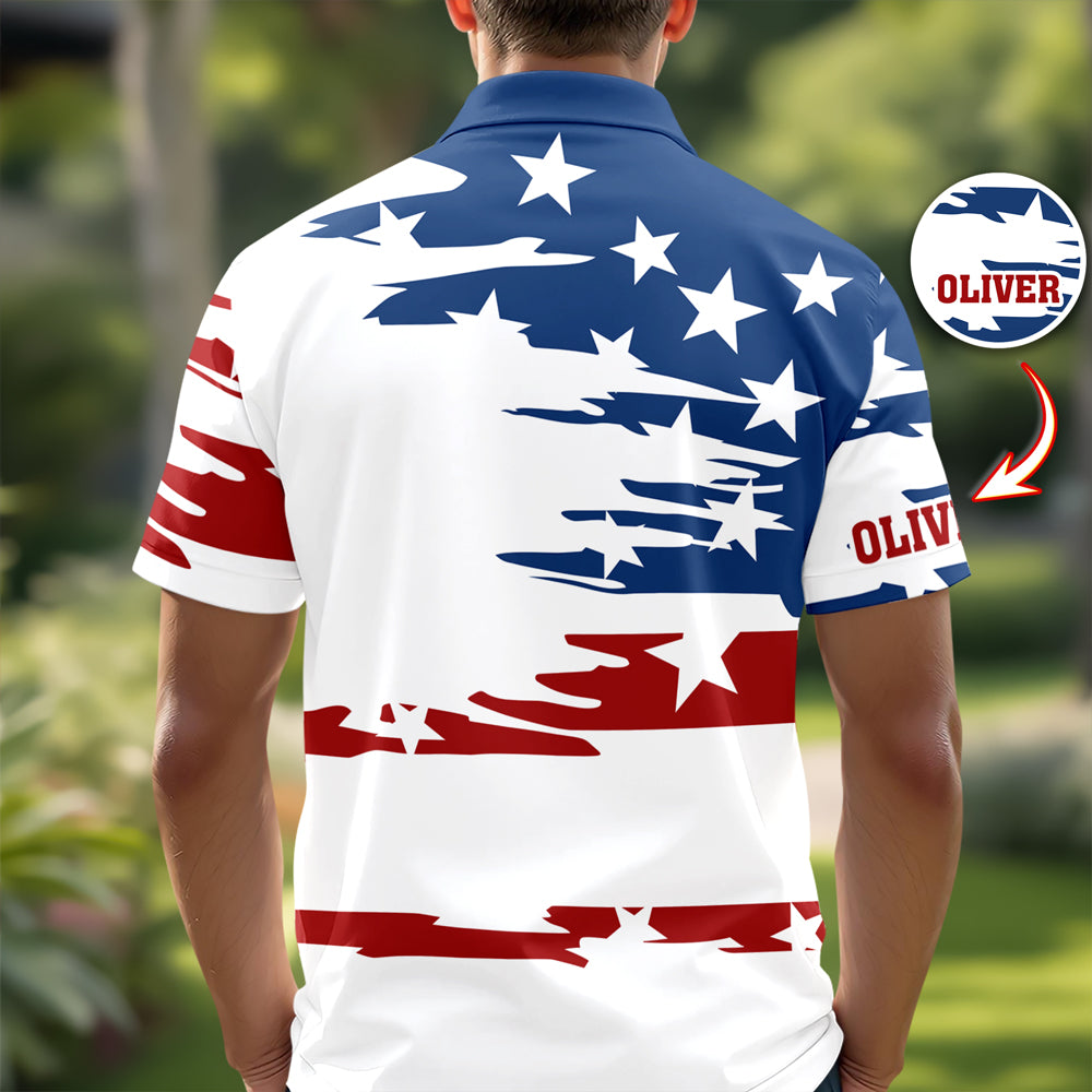 Personalized American 1776 Polo Shirt, 4th of July American, Independence Day Gift HO82 901534