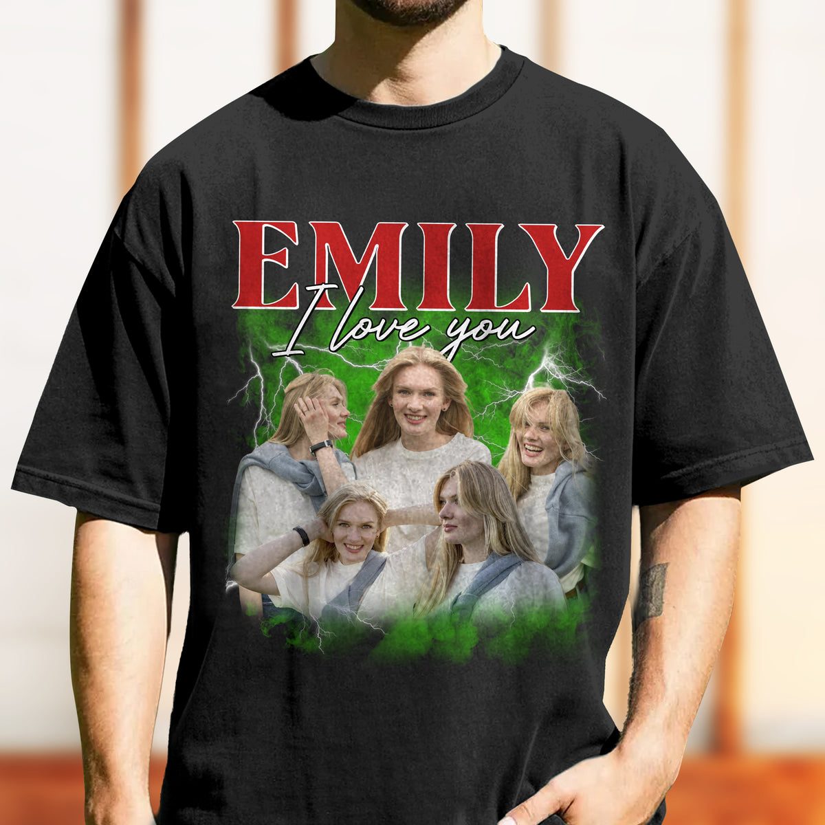 Custom Girlfriend Boyfriend Photo Vintage Bootleg Couple Comfort Shirt HO82 894904