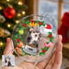 Custom Cat Photo Christmas Cirle Glass Ornament For Cat Lovers TH10 894761