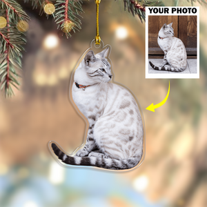 Custom Photo For Cat Lover Acrylic Ornament Christmas DM01 891367