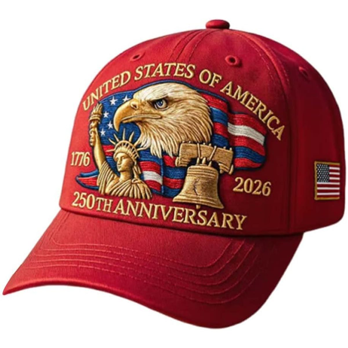Bald Eagle United States Of America 250th Anniversary Embroidered Cap LM32 897757