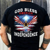 Personalized 250 Years of Blessing Shirt, Patriotic God Bless America Eagle Back Shirt CH07 910540