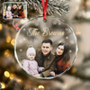 Custom Family Photo And Name Glass Ornament For Christmas TH10 894757