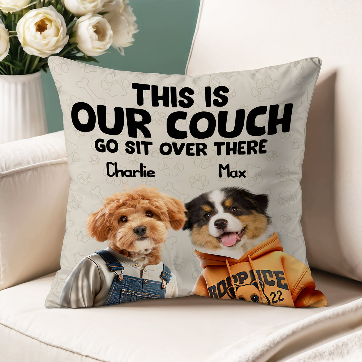 This Is Our Couch Personalized Pillow Gift For Dog And Cat Lovers CH07 896338