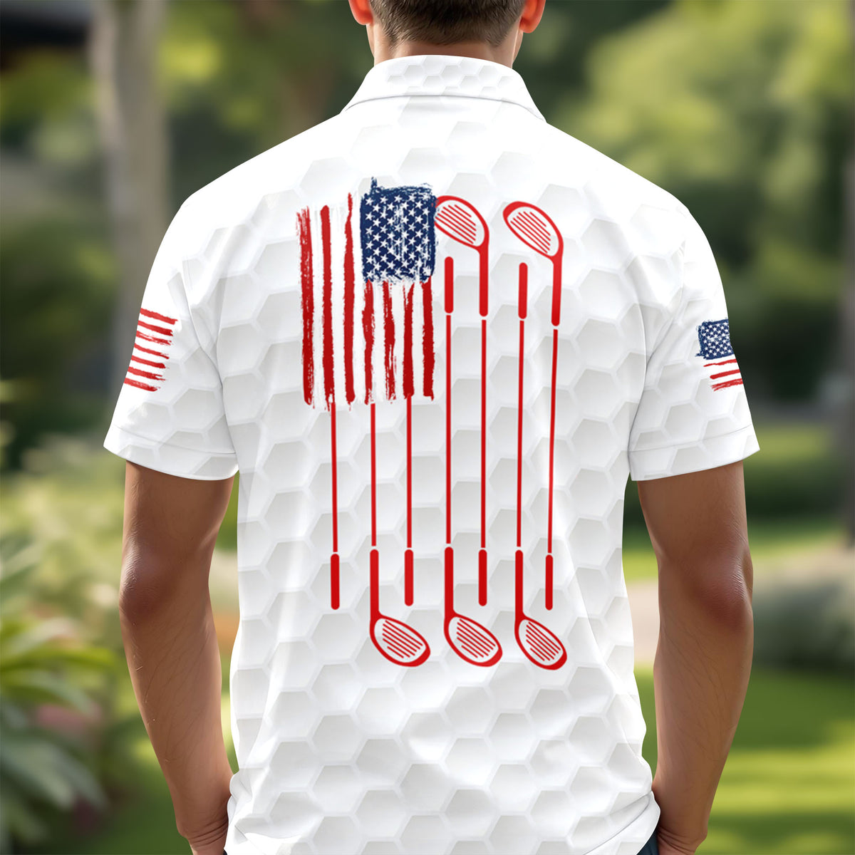 Personalized American Skull Flag Polo Shirt Gift For Golfer, Golf Lovers CH07 899870