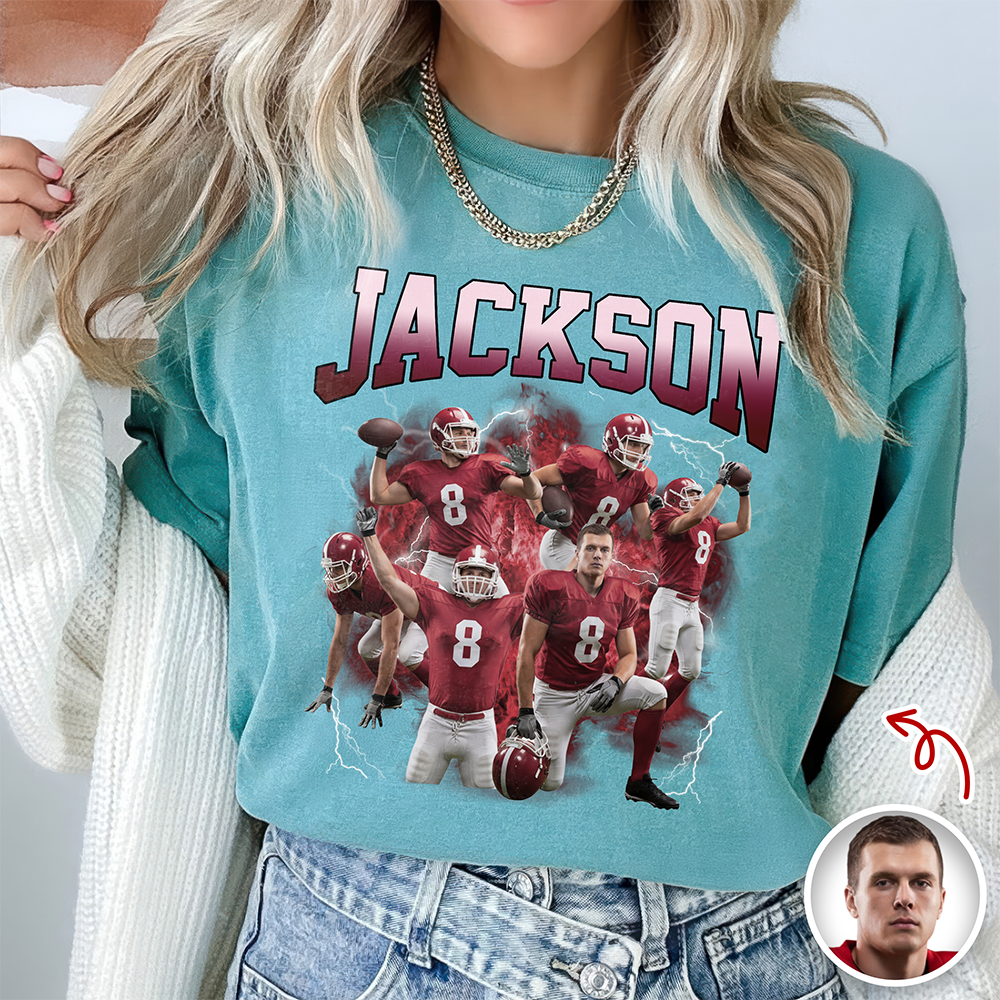 Custom Photo And Name Comfort Shirt For Football Lover, Sport Player TH10 898267