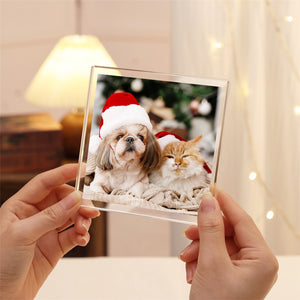 Custom Family Christmas Photo Wooden & Acrylic Photo Block Set Merry Christmas Gift CH07 896148