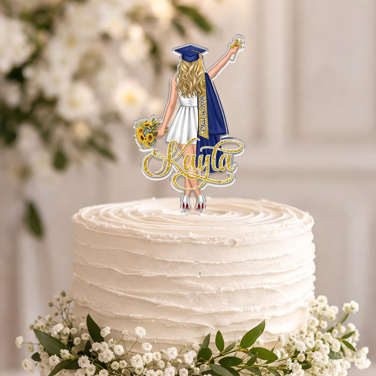 Personalized Congrats Graduation Cupcake Topper For Girls, Daughter, Sisters HO82 902094