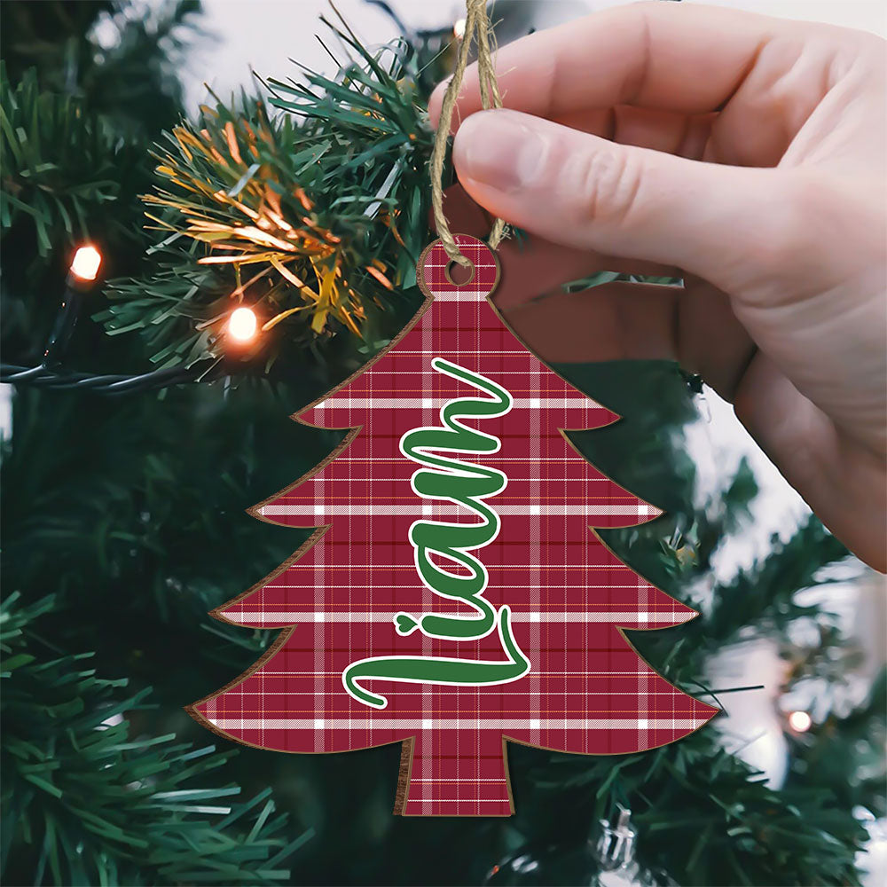 Personalized Family Christmas Tree With Pattern Wood Ornament HO82 903622