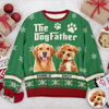 Custom Photo The Dogfather - Personalized Christmas Ugly Sweater CH07 896678