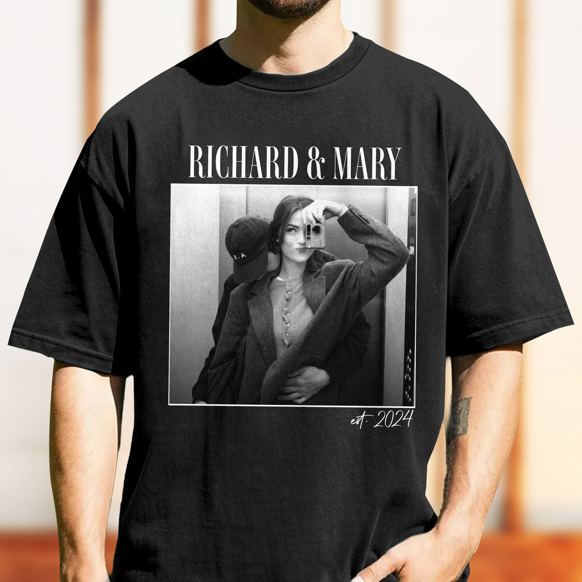 Custom Couple Photo Vintage Comfort Color Shirt Couple Gift CH07 899386