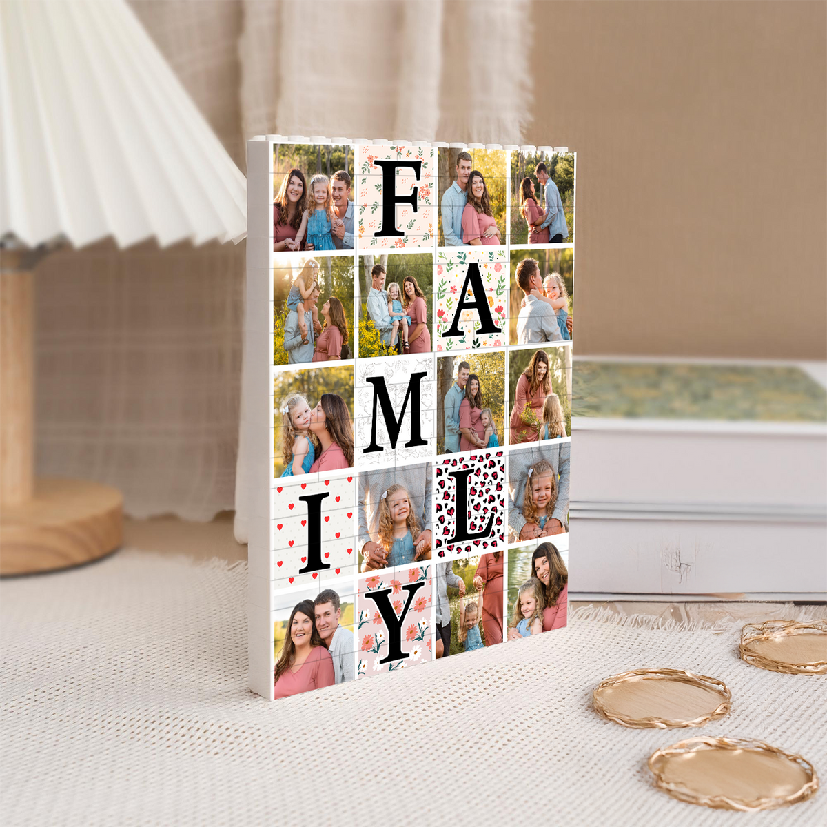 Custom Photo Family Photos Collage Building Brick Blocks Mother's Day Gift HA75 920642