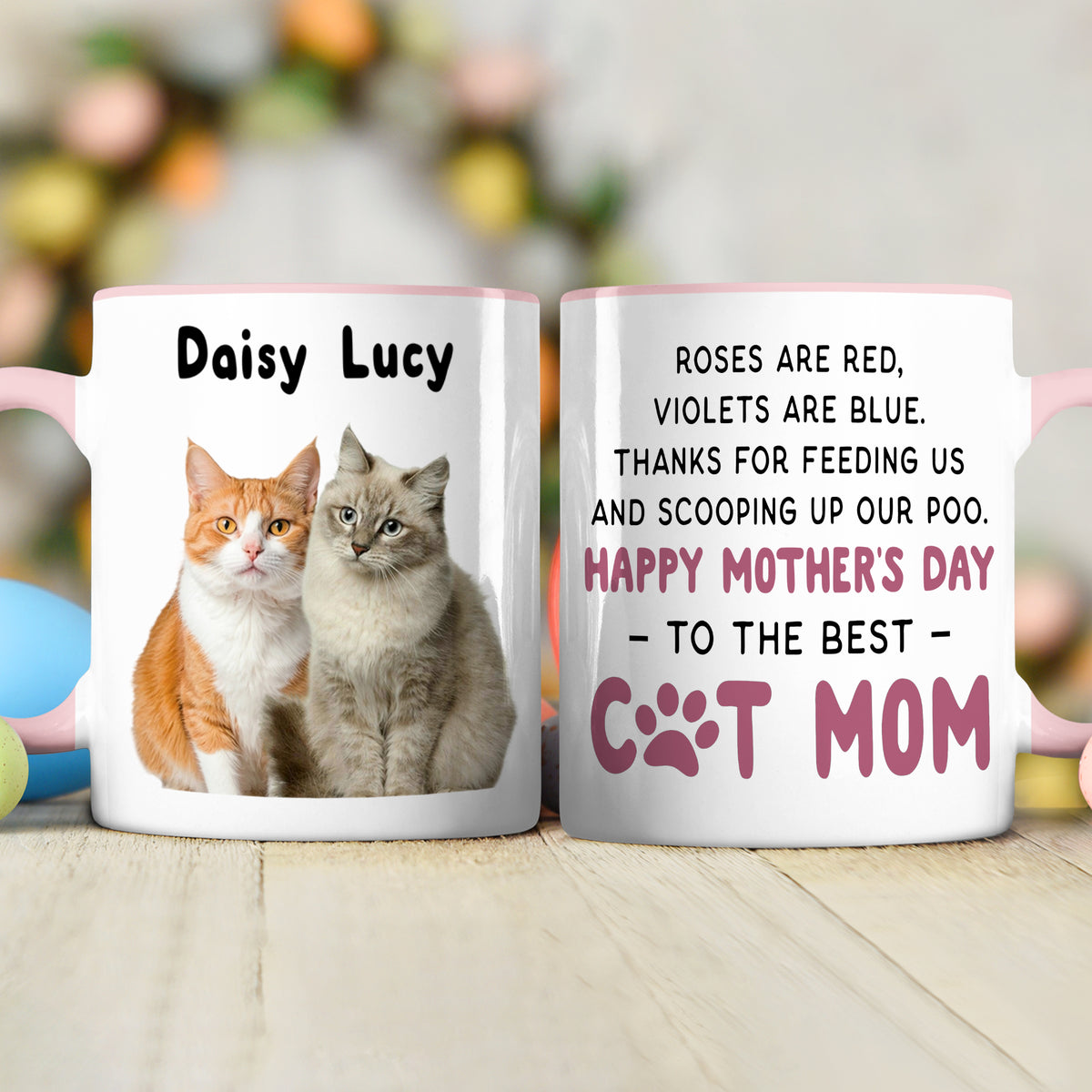 Custom Photo Thanks For Feeding Me Cat Lover Accent Mug TH10 892491