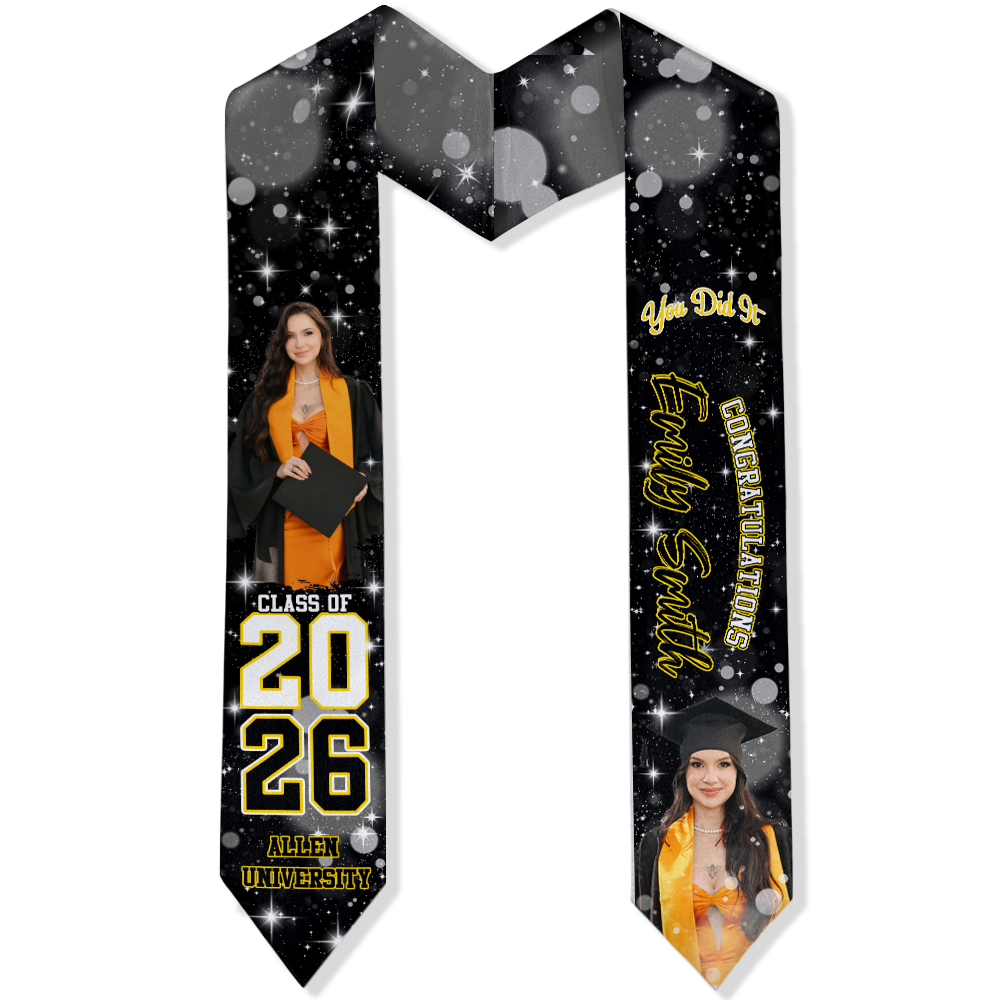 Custom Photo Congratulations Class Of 2026 Graduation Stoles Graduation Gift, Senior Gift TH10 898947