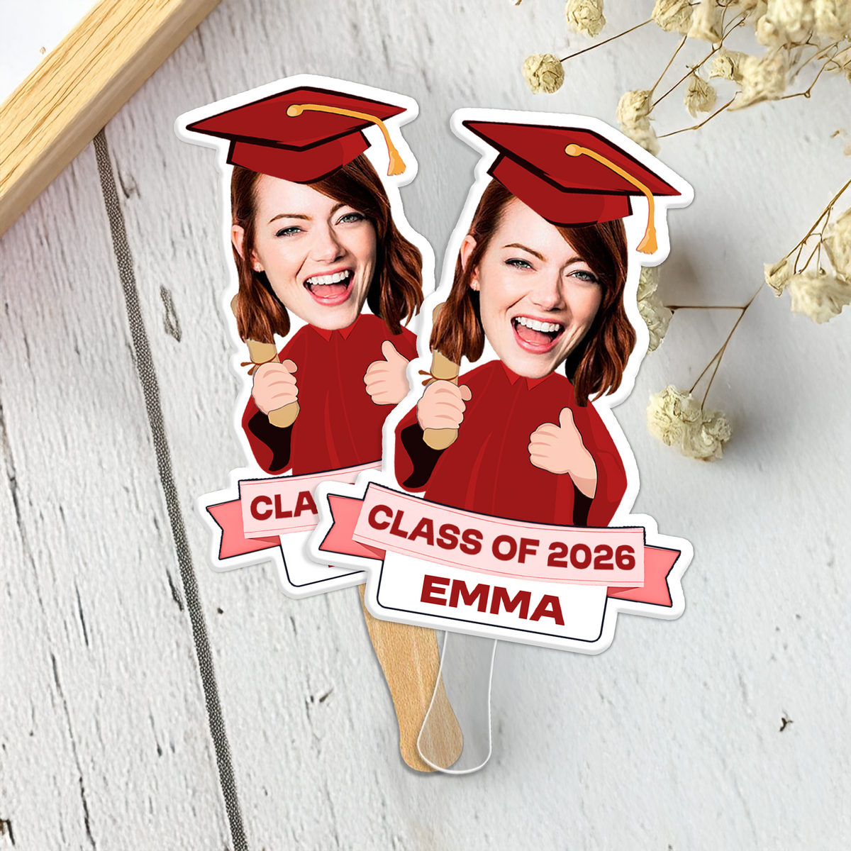 Custom Funny Face Class Of 2026 Graduation Face Fan Gift HA75 898604
