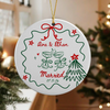 Personalized Couple Names & Date Engaged Christmas Ceramic Ornament Gift for Couples HO82 903586