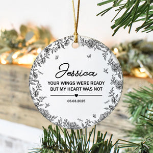 Custom Dog Breeds Toile De Jouy Style Memorial Ceramic Ornament HA75 897480