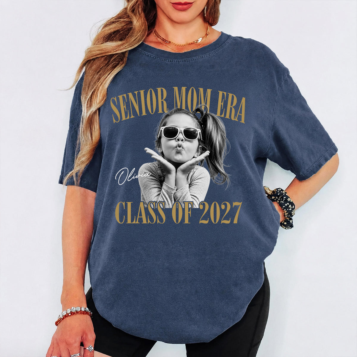 Custom Photo Senior Dad, Mom Era Class Of 2027 Comfort Shirt LM32 669665