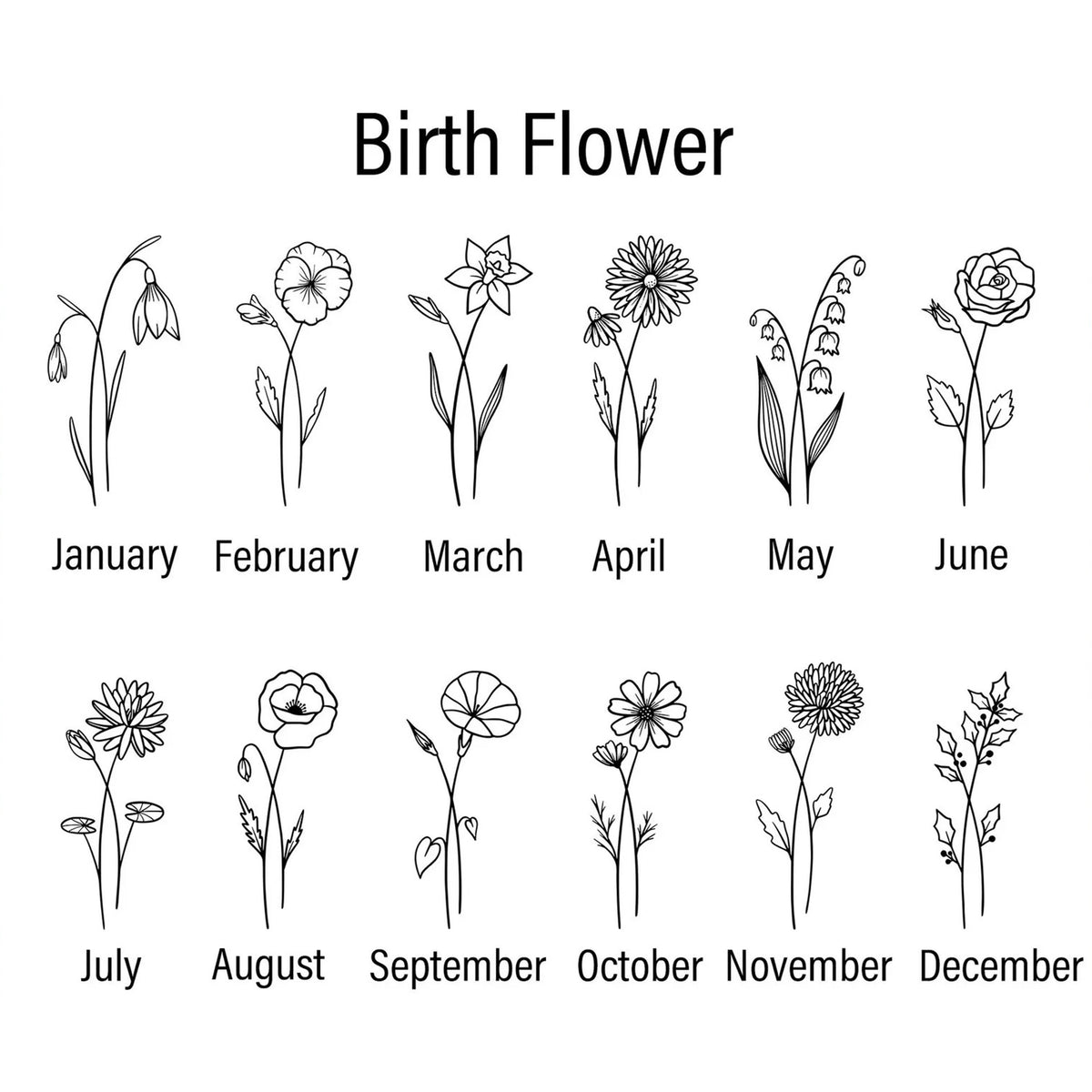 Engraved Birth Flower Leather Journal, Personalized Name Notebook Set, Graduation Gifts for Her HA75 920592