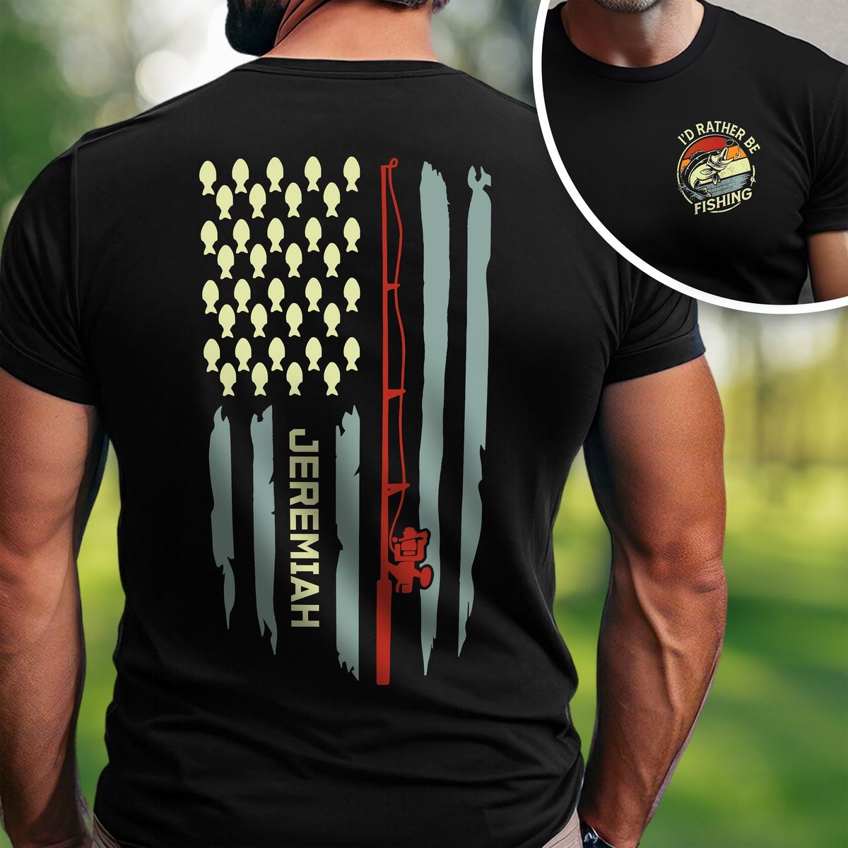 Personalized Fishing Back & Front Shirt, Birthday Fathers Day Gift For Dad, Men, Husband, Him HO82 900904