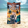 Custom Photo I Love You To The Beach And Back Personalized Beach Towel CH07 895804