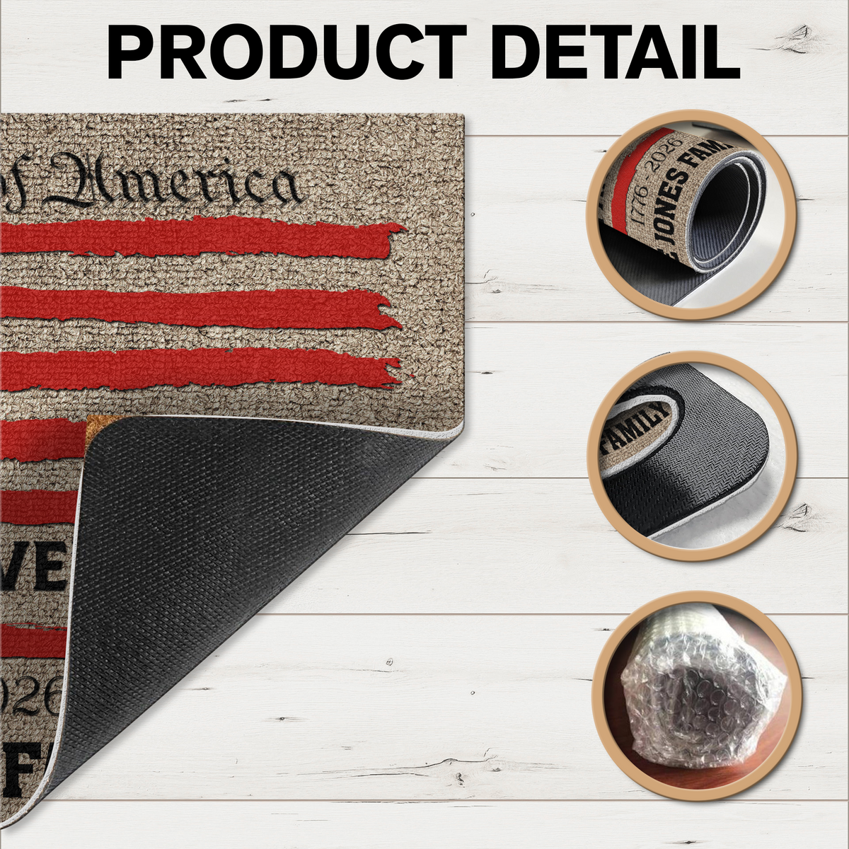 Custom Family Name 250TH Anniversary 1776-2026 Doormat TH10 898431