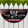 Custom Family Name 250 Years Of Freedom Patriotic Eagle Non-pleated Fan Flag HO82 901310