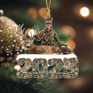 Custom Photo Acrylic Ornament Christmas Gifts For Deer Hunting Lovers HA75 898026