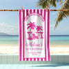 Custom Birthday Trip Beach Towel – Personalized Coastal Vacation Towel, Birthday Gift for Mom LM32 899667