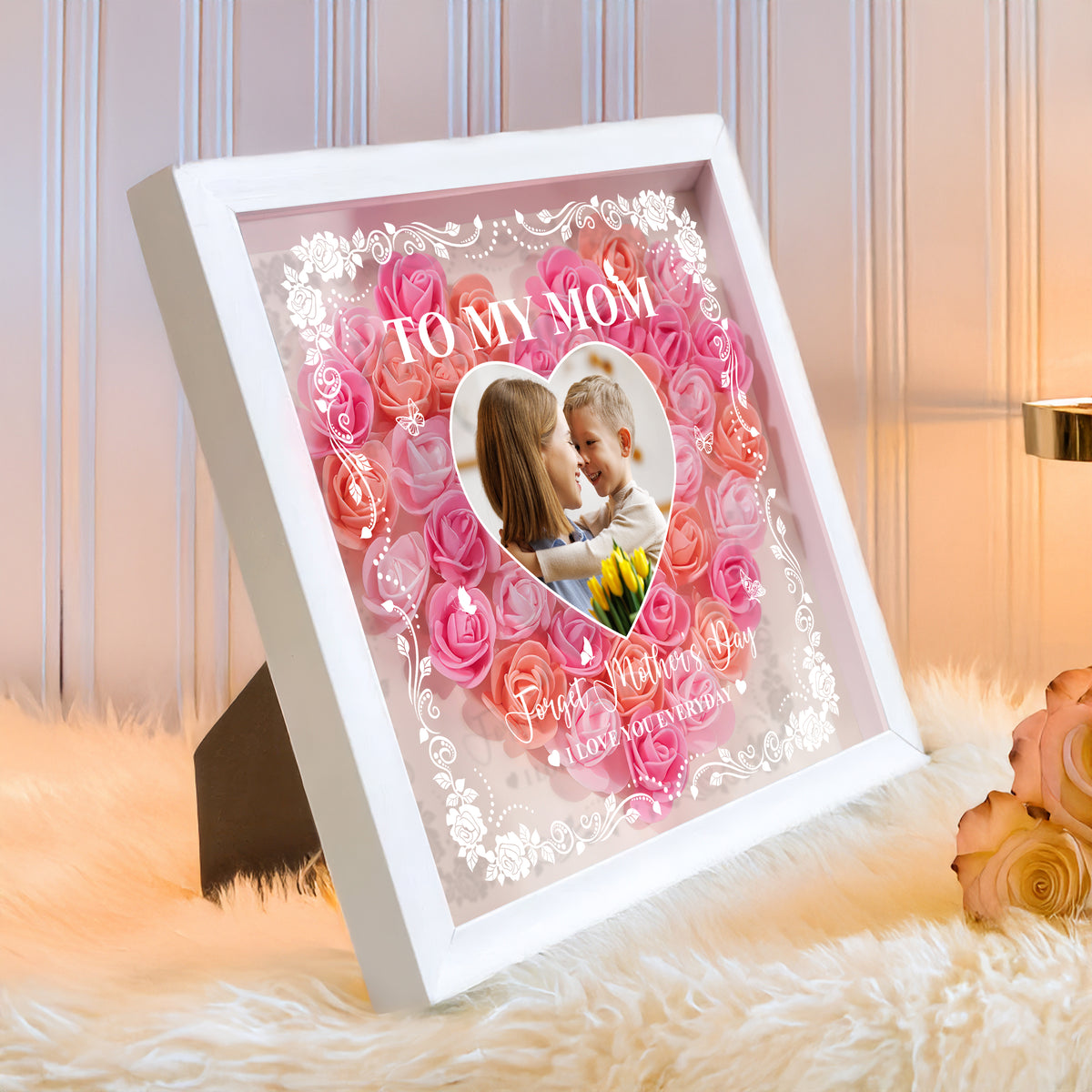 Custom Photo Mom I Love You Everyday Flower Shadow Box Mother's Day Gift HA75 892046