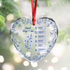 God Says I Am Name Letter In Bible Toile De Jouy Style - Personalized Heart Glass Ornament CH07 896964
