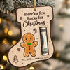 Personalized Here’s a Few Bucks for Christmas Wood Money Holder Ornament LM32 670069