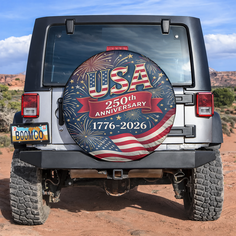 USA 250th Anniversary 1776-2026 Patriotic Tire Cover HA75 921148